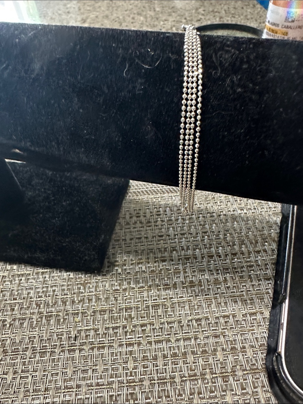 Silver Beaded Chain Strap for Women Bag